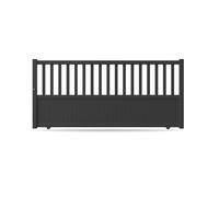 Portail coulissant, modèle Amiens, aluminium, anthracite, systèmes de fixation flexibles, personnalisable