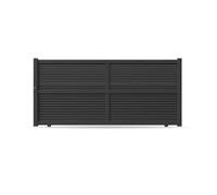 Portail coulissant, modèle Vannes, aluminium, anthracite, systèmes de fixation flexibles, personnalisable