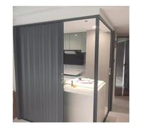 Portail Coulissant Rétractable Intérieur En Aluminium, Portes Coulissantes Accordéon Pour Sanitaires/cuisine, Porte Pliante Discrète, Avec Rail De Verrouillage Et De Coulissement(160x65 cm)