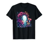 Portail d'arche de Fleurs mystiques vers Le Royaume Secret T-Shirt