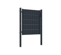 Portail de clôture - VIDAXL - 100x81 cm - Acier - Anthracite - Verrouillable Gris G