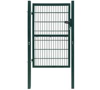 Portail de Clôture 2D, Acier Thermolaqué Vert, Design Moderne avec Serrure, Portail de Jardin Sécurisé, pour Jardin, Terrasse, Cour, Vert, 106 x 210 cm