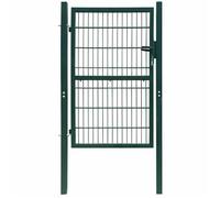 Portail de clôture 2D (simple) - vidaXL - portillon jardin - Vert - 100 x 120 cm - serrure incluse - charnières incluses exz95w1972