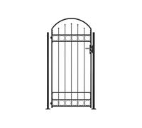 Portail de Clôture avec Dessus Arqué et 2 Poteaux 105x204 cm Portillon vidaXL