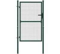 Portail de clôture acier 100x125 cm vert vert G