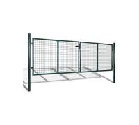 Portail de clôture Acier 306x175 cm Vert