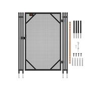 Portail de Clôture de Piscine Creusée Amovible pour Sécurité 121x76cm avec Loquet