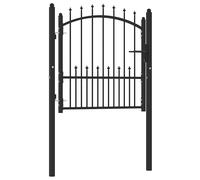 Portail de Clôture EMMEN avec Pointes Acier 104x97 cm Vert Jardin vidaXL