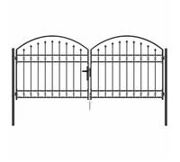 Vidaxl Portail De Clôture Autre Gris 300 X 125 Cm Acier