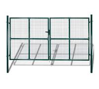 Porte Portail de Clôture en Grillage Galvanisée 300 x 175 cm