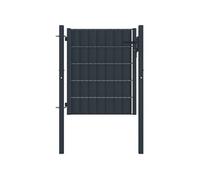 Portail de clôture en PVC et acier 100x101 cm anthracite 145233