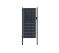 Portail de clôture PVC et acier 100x204 cm Anthracite