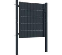 Portail de clôture - VIDAXL - 100x81 cm - Acier - Anthracite - Verrouillable Gris G