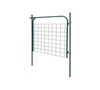 Portail de jardin - - 100 x 100 cm - Acier galvanisé - Vert - Battant