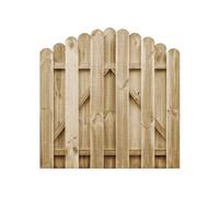 vidaXL Portail de jardin – Arche portillon 100x100 cm, bois pin imprégné, Marron G