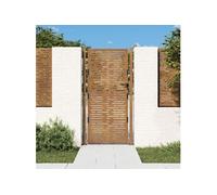 vidaXL Portail de jardin 105x180 cm acier corten conception de carré