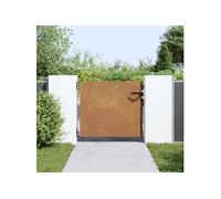 vidaXL Portail de jardin 85x100 cm acier corten
