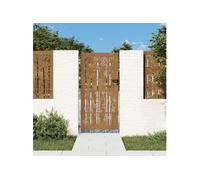 vidaXL Portail de jardin 85x175 cm acier corten design de bambou