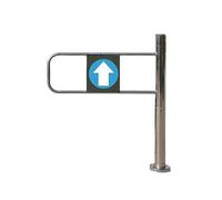 Portail de jardin à entrée unique en acier inoxydable, porte de sécurité en métal pour passages, couloirs, magasins, centres commerciaux (droite) - 90 x 97 cm et élégant.