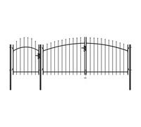 Portail De Jardin Acier 1,5 X 4 M Noir