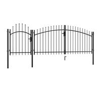 Portail de Jardin Acier 1,75x4 m Porte de Clôture Portillon Extérieur vidaXL