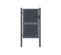 Portail de jardin - VIDAXL - Acier - 100 x 200 cm - Anthracite - Battant Gris G
