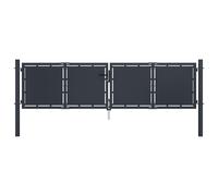 Poort 300x100 cm staal antraciet144524