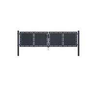 Portail de jardin - - Acier - 300 x 125 cm - Anthracite - Battant