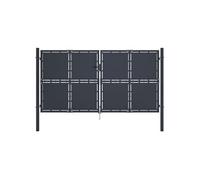 Portail de jardin - - Acier - 300x150 cm - Anthracite - Battant