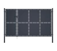 Portail de jardin - VIDAXL - Acier - 350 x 150 cm - Anthracite - Battant