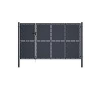 Portail de jardin - - Acier - 350 x 175 cm - Anthracite - Sécurisé et durable