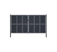 Portail de jardin - - Acier - 400 x 200 cm - Anthracite - Battant