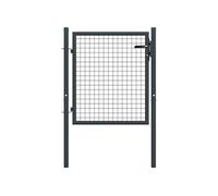 Portail En Maille De Jardin Acier Galvanisé 100 X 125 Cm Gris