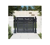 Portail de jardin anthracite 105x80cm acier conception de carré