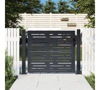 vidaXL Portail de jardin (Portillon de patio) Acier anthracite 100x75 cm conception de carré