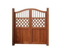 Portail de Jardin, Bois Massif Arc Double Battant Portails de Clôture | Clôture en Bois, Porte Double, Portillon, Potager et Jardin(182x120cm)
