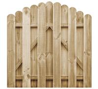 Portail de jardin Bois pin imprégné 100x100 cm Design d'arche