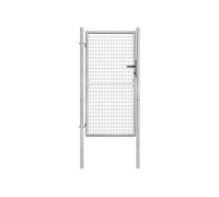 Portail de jardin en acier galvanisé 100 x 150 cm argenté 144758