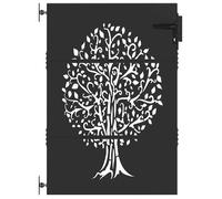 Vidaxl Porte De Jardin Autre Noir 100 X 125 Cm Acier Peint Par Poudre