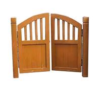 Portail de jardin en bois à double ouverture - Clôture en grille carbonisée, séparation autoportante vintage pour maison, cour, patio et terrasse (80 x 130 cm) - Décoration extérieure durable