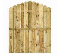 Portail de jardin en forme d'arche 100 x 125 cm | 100 x 125 cm, pin imprégné vert, arche rustique, lattes et traverses robustes, clous inclus