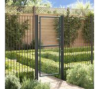 Portail de jardin en maille d'acier galvanisé, 100 x 200 cm, anthracite, robuste, pour jardin, cour et terrasse, avec 3 clés