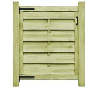 Portail de Jardin en Pin Imprégné, 100x100 cm, Vert, Portillon de Jardin Robust avec Traitement Autoclave, Design Classique, pour Clôture Jardin et Terrasse Extérieur