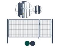 Portail de jardin HOME DELUXE ADITUS - Taille: 200 x 350 cm - Couleur: Vert