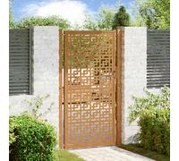 vidaXL Porte jardin acier résistant aux intempéries conception tracés