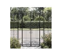 vidaXL Portail de jardin 363433 – noir en fer forgé, 121x8x180 cm
