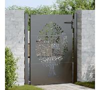 vidaXL Portail de jardin Conception de l'arbre 105x180 cm acier Corten Marron (rouillé)