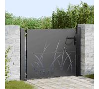 vidaXL Portail de jardin 105x205 cm Acier Corten Conception d'herbe