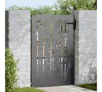 vidaXL Portail - Portillon Porte de jardin 85 x 150 cm Acier peint par poudre, moderne, Noir