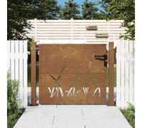 Portail de Jardin Portillon de Patio Anthracite Acier Conception d'Herbe vidaXL